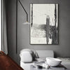 Black And White Textured Painting, Minimalist Abstract Painting, Living Room Black Abstract Art