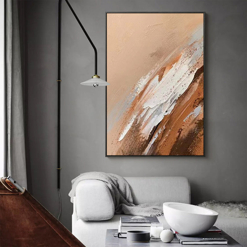 Brown Abstract Painting Large Abstract Art Rich Textured Brown Abstract Canvas Painting