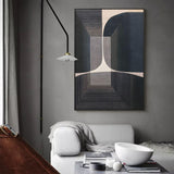 Modern Black And Beige Painting Minimalist Canvas Art Abstract Wall Art For Sale | Artexplore
