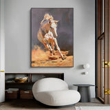 Large Running Horse Wall Art Livingroom Canvas Wall Art Modern Horse Acrylic Painting For Sale