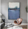 Blue Minimalist Acrylic Painting On Canvas Extra Large Minimal Canvas Art Abstract Minimalist Modern Wall Art