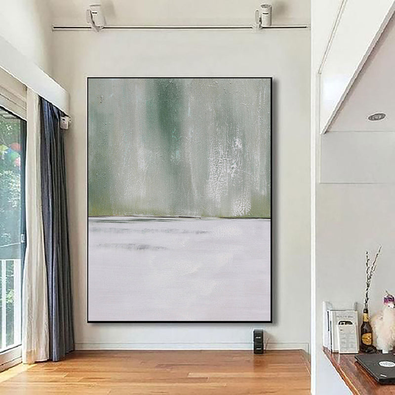 Abstract Green Canvas Painting Large Original Acrylic Abstract Canvas Art Modern Abstract Painting 