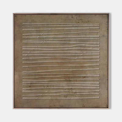 Wabi-sabi Brown Abstract Wall Art Large 3D Texture Canvas Art Modern Minimalist Wall Art