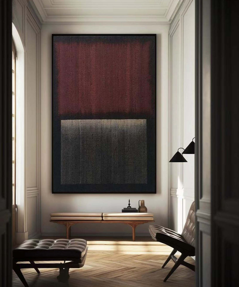 Modern Black And Red Painting Minimalist Canvas Art Rothko Inspired Art For Sale | Artexplore