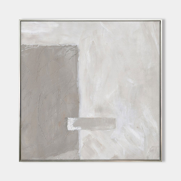 Beige Minimalist Abstract Painting Oversized Abstract Wall Art Minimal Acrylic Painting