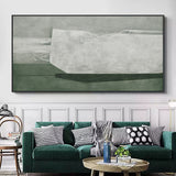 Luxury Textured Abstract Painting Big Canvas Wall Art Large Green Wall Decor