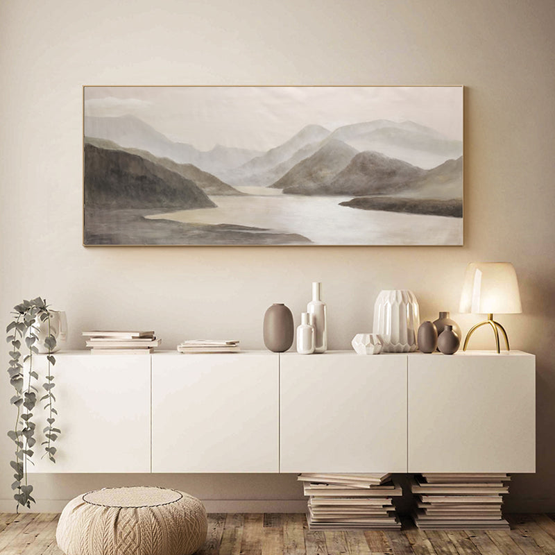 Extra Large Abstract landscape Painting Modern Landscape Canvas Art Huge Wall Art For Living Room