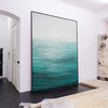 Blue Wave Oil Painting On Canvas Large Abstract Ocean Wall Art Ocean Wave Painting Acrylic Textured Art Blue And Gold Abstract Painting