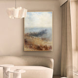 Modern Abstract Seascape Wall Art Contemporary Coastal Canvas Art Abstract Art Painting 