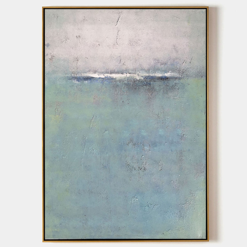 Abstract Ocean Painting Coastal Wall Art Acrylic Seascape Paintings