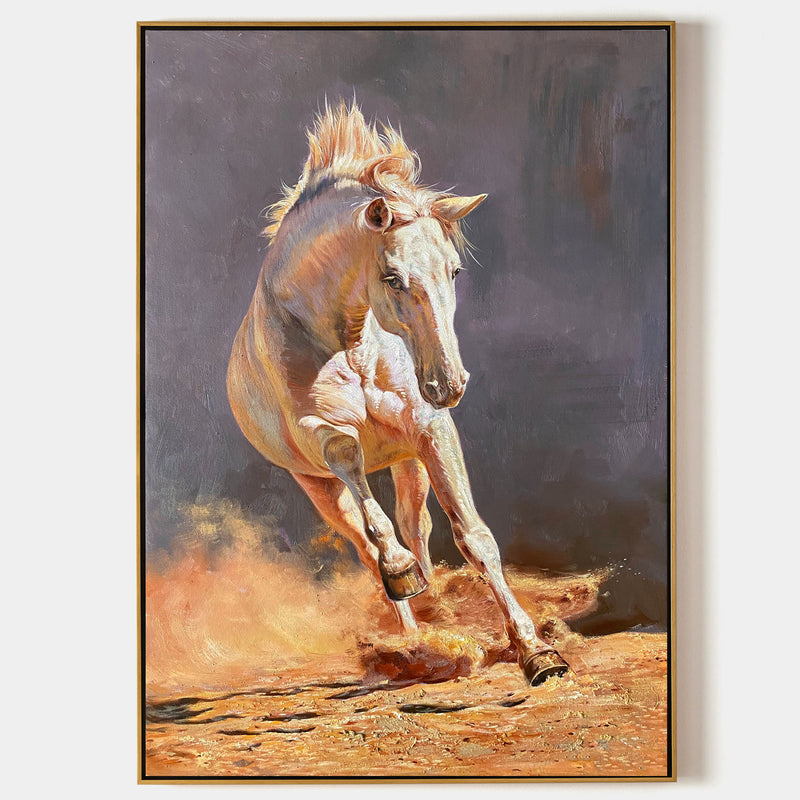 Large Running Horse Wall Art Livingroom Canvas Wall Art Modern Horse Acrylic Painting For Sale