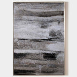 Large Vertical Abstract Art In Acrylic Brown Abstract Painting For Sale