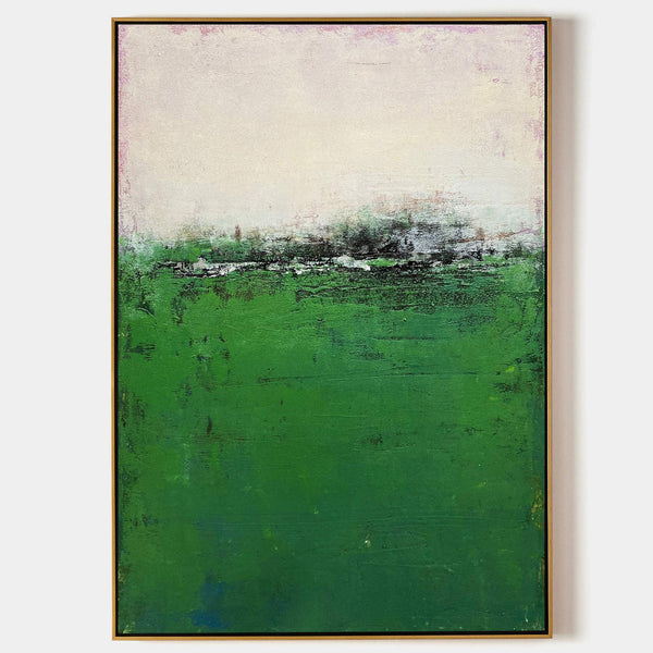 Green Minimalist Acrylic Painting On Canvas Extra Large Minimal Canvas Art Abstract Minimalist Modern Wall Art