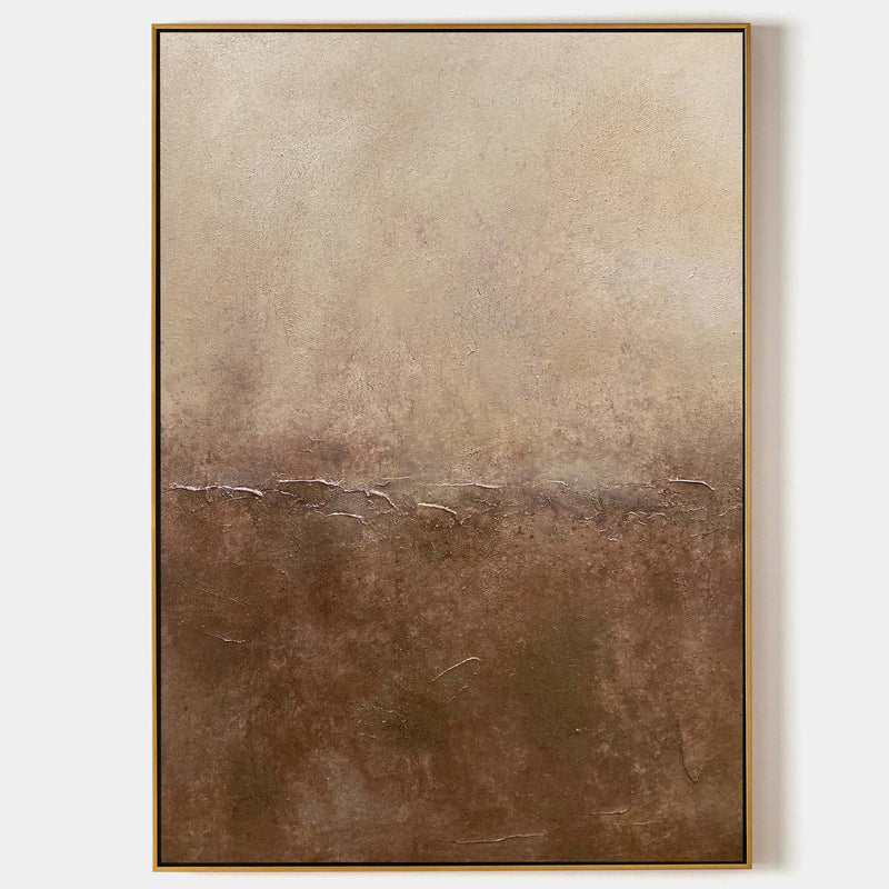 Modern Earth Tone Abstract Painting Brown Texture Canvas Painting Large Wall Art For Sale