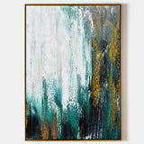 Abstract Green Canvas Painting Large Original Acrylic Abstract Canvas Art Modern Abstract Painting 