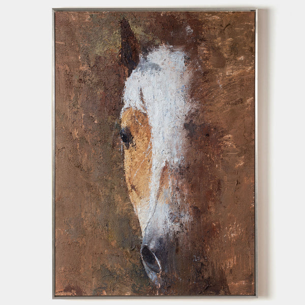 Abstract Horse portrait Painting Large Horse Artwork Modern Horse Canvas Wall Art
