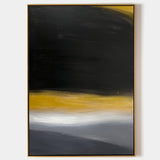 Modern Black Abstract Extra Large Oil Painting On Canvas 