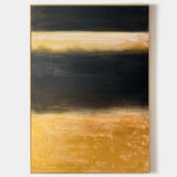 Black And Gold Minimalist Painting Large Abstract Acrylic Painting Canvas Wall Art For Sale