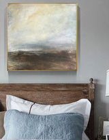 Beach Painting Large Framed Coastal Wall Art Modern Beach art Seascape Artwork 