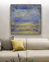 Blue And Yellow Abstract Art Blue Canvas Art Extra Large Wall Decor