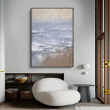 Beach Painting Large Beach Wall Art Abstract Seascape Paintings Beach Wave Art