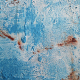 40 x 40 Light Blue And Rust Wall Art Original Canvas Painting For Sale