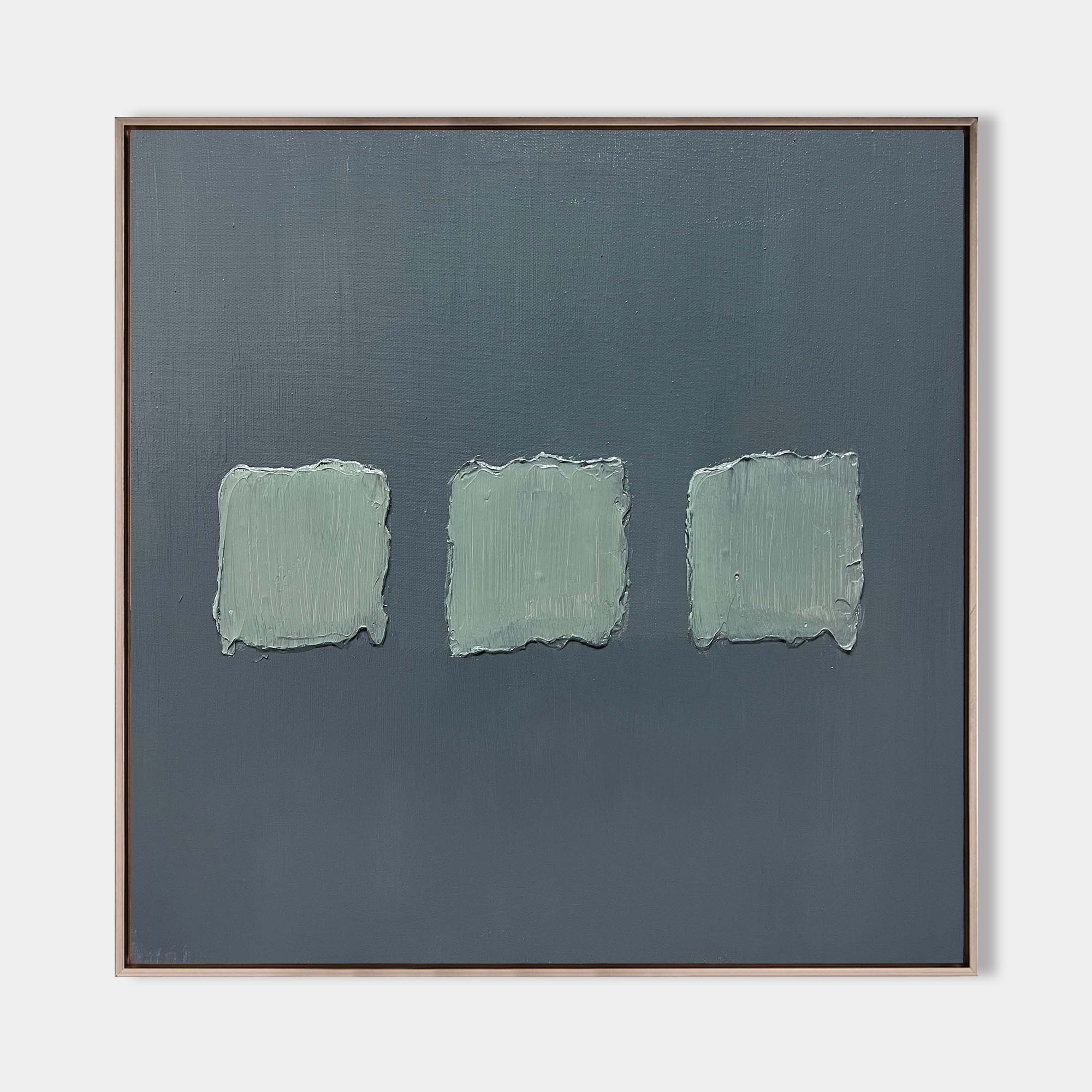 Blue minimalist painting Blue wall art 3d texture painting Blue Wabi-Sabi art Blue square wall art