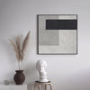 Original Minimalist Painting Abstract Geometric Painting Black White Grey