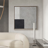 Simple Minimalist Painting Abstract Large Minimal Wall Art Grey Geometric