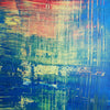 40 x 40 Blue And Yellow Abstract Wall Art Square Modern Abstract Painting