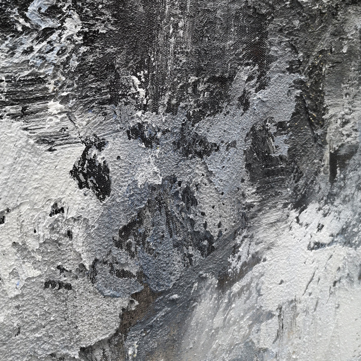 36x48 Gray And Blue Wall Art Textured Abstract Painting