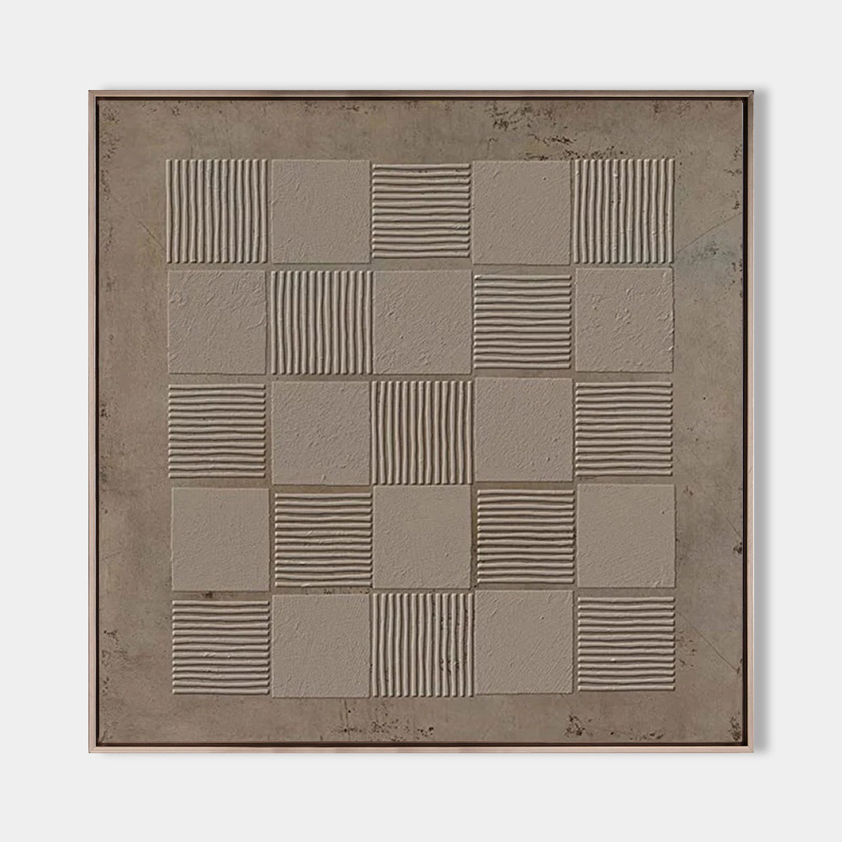 Wabi-sabi Brown Minimalist Wall Art Rich 3D Textured Canvas Art Minimalist Wall Art 