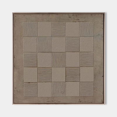Wabi-sabi Brown Minimalist Wall Art Rich 3D Textured Canvas Art Minimalist Wall Art 
