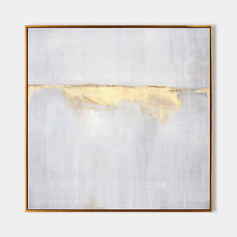 Sunrise Abstract Painting On Canvas Painting Grey And Gold Abstract Painting White And Gold Abstract Art