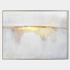 Impression Sunrise Painting On Canvas Abstract Beach Art Yellow White