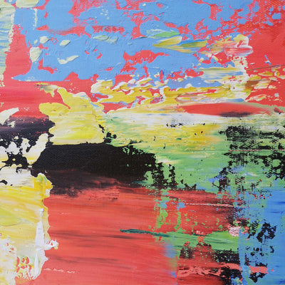 36 x 48 Colorful Abstract Beach Painting Vertical Acrylic Seascape Paintings