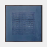 3D Blue Rich Textured Minimalist Art Blue Canvas Wall Art Modern Abstract Art Painting