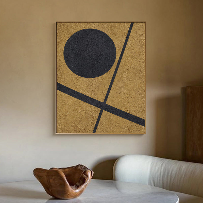 Modern Art Minimalist Painting Abstract Minimal Art Black And Gold Abstract 