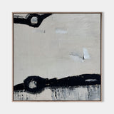 Modern Abstract Canvas Wall Art, Grey Minimalist Painting on Canvas, Acrylic Painting For Sale