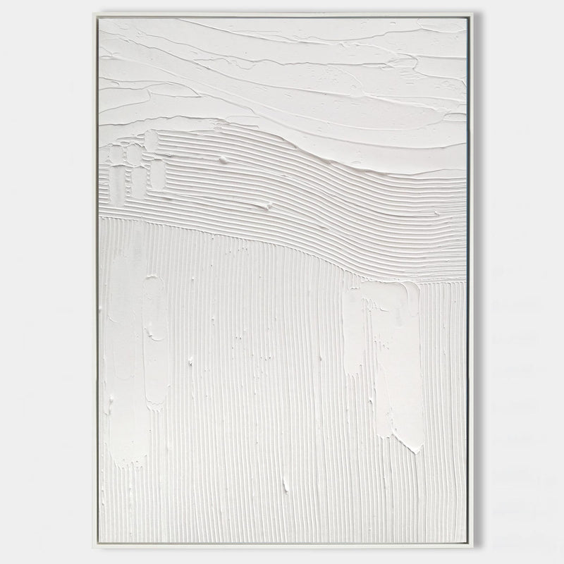 White Abstract Painting White textured wall art White wall art White 3D wall art Large White Abstract art White canvas art White wall decor