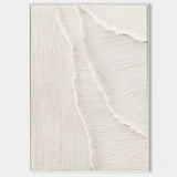 3D White Wall Art Textured Art White Plaster Wall Art White Abstract Art Minimalist Painting