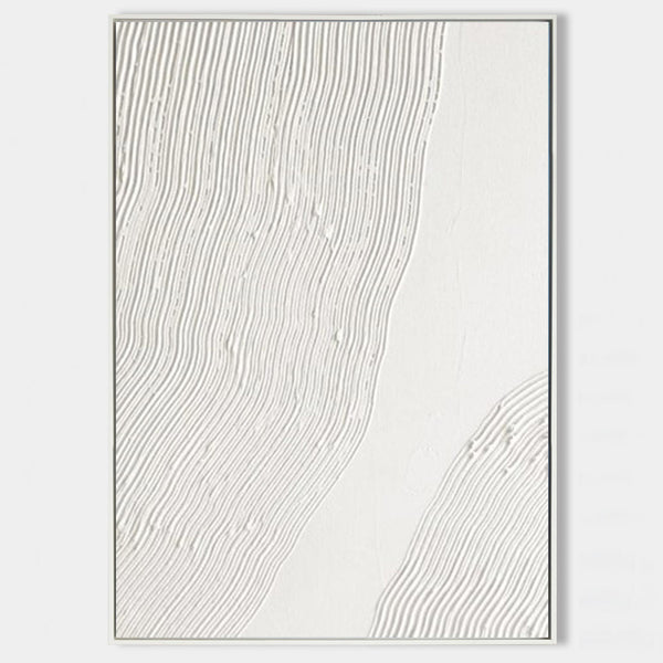 White Minimalist Painting White 3D Textured Painting Large White Abstract Painting Modern abstract painting Living Room Minimalist Art