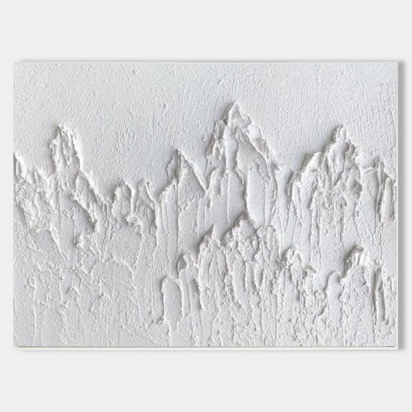 Luxury White Abstract Painting White 3D Textured Painting White 3D Minimalist Painting Large White Abstract Painting Modern abstract painting