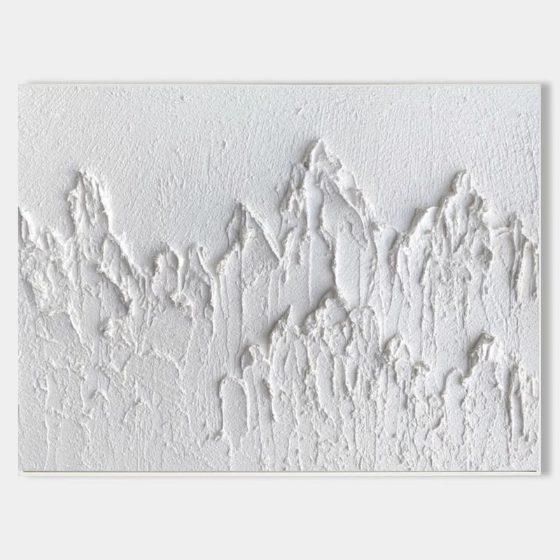 Luxury White Abstract Painting White 3D Textured Painting White 3D Minimalist Painting Large White Abstract Painting Modern abstract painting
