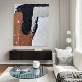 Large Brown Abstract Wall Art, Modern Abstract Canvas Wall Art, Brown Abstract Art For Sale