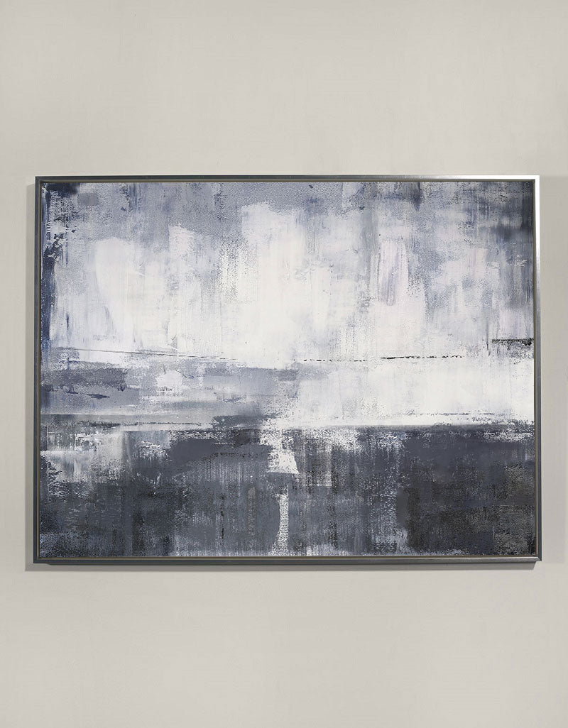 Grey And White Abstract Art Large Grey Wall Art Contemporary Canvas Art