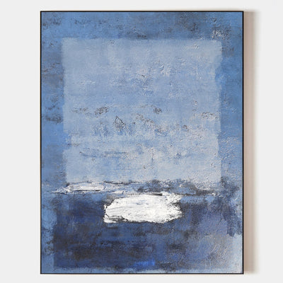 Blue Minimalist Art Large Minimalist Wall Art Contemporary Abstract Paintings