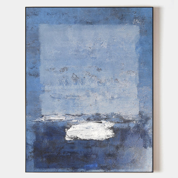 Blue Minimalist Art Large Minimalist Wall Art Contemporary Abstract Paintings