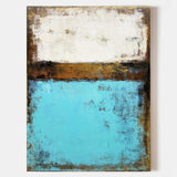 Blue And Gold Abstract Acrylic Painting Abstract Landscape Canvas Art Original Modern Abstract Art