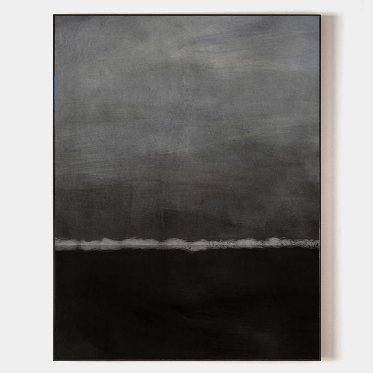 Abstract Dark Grey Canvas Painting Large Original Acrylic Abstract Canvas Art Modern Abstract Painting 